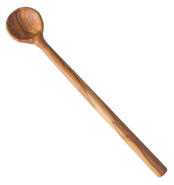 10" Olive Wood Cocktail Spoon